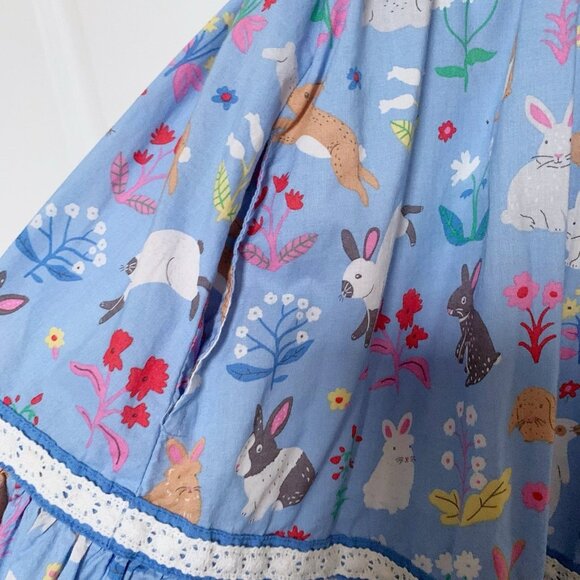 Mini Boden Girl Lace Trim Woven Dress EUC 6-7 years - Picture 6 of 7